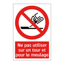 Ne pas utiliser sur un tour et pour le meulage