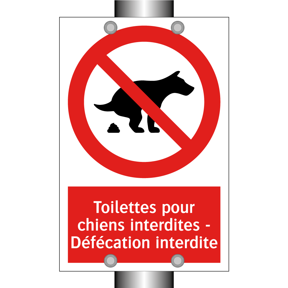Toilettes pour chiens interdites - Défécation interdite