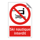Ski nautique interdit