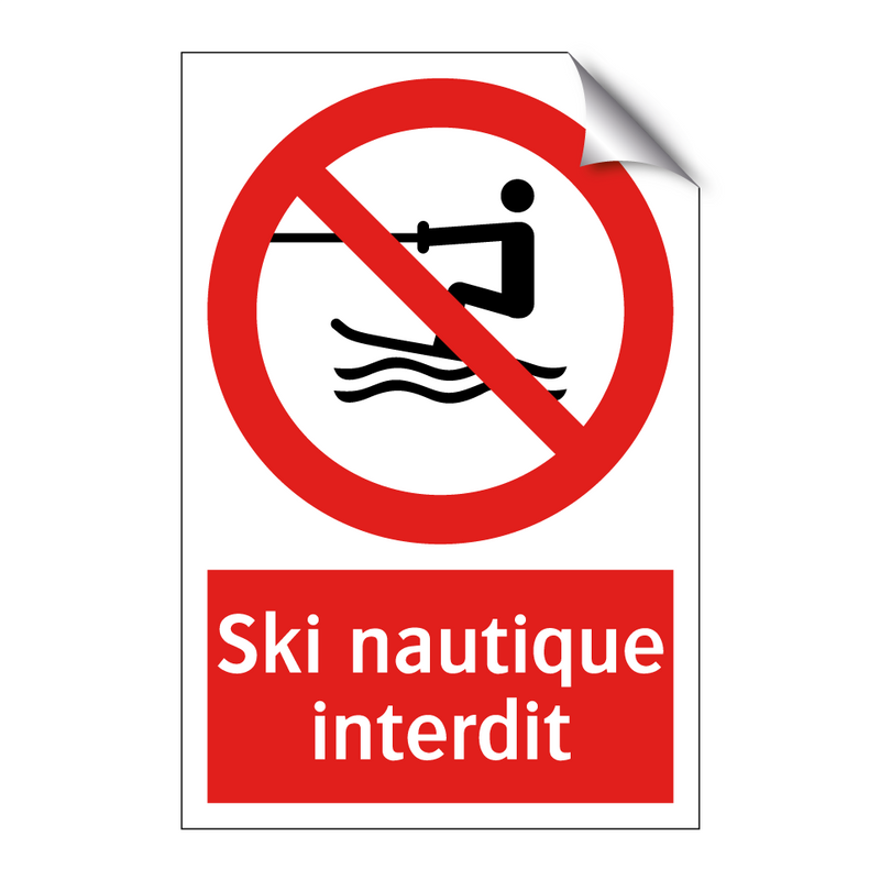 Ski nautique interdit
