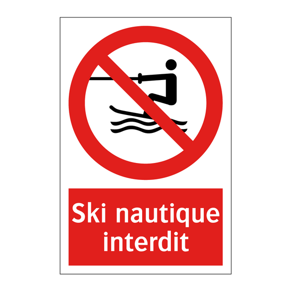 Ski nautique interdit