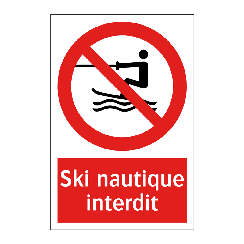 Ski nautique interdit