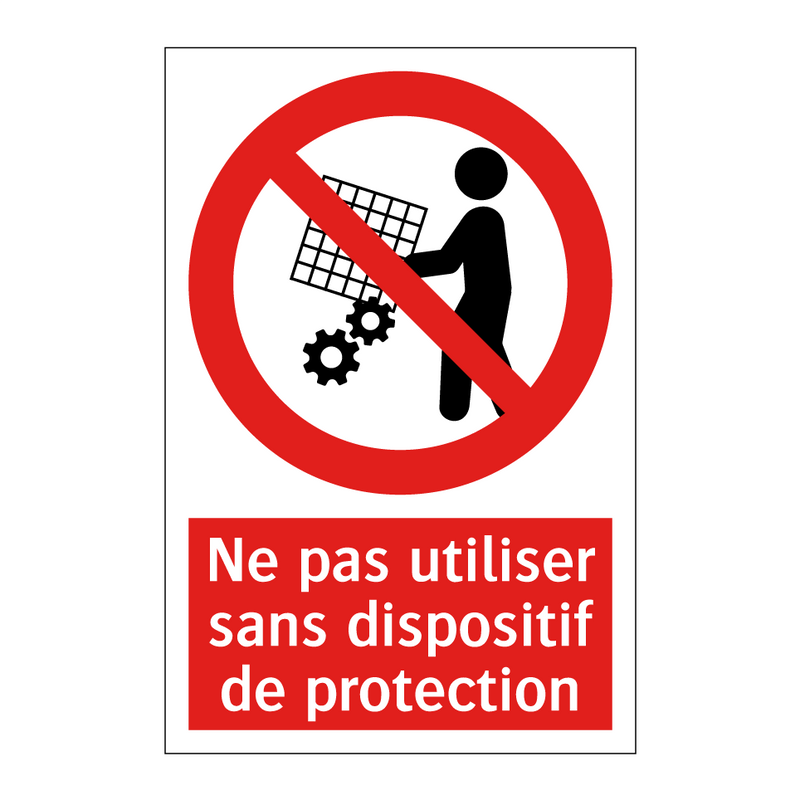 Ne pas utiliser sans dispositif de protection