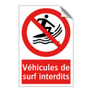 Véhicules de surf interdits