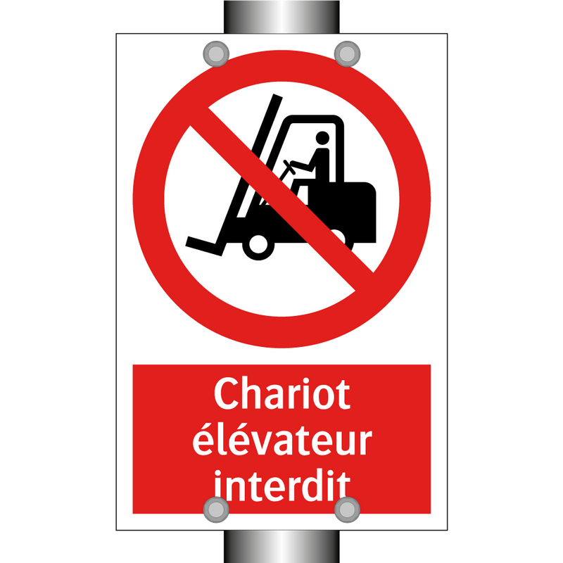 Chariot élévateur interdit