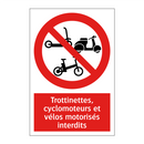 Trottinettes, cyclomoteurs et vélos motorisés interdits