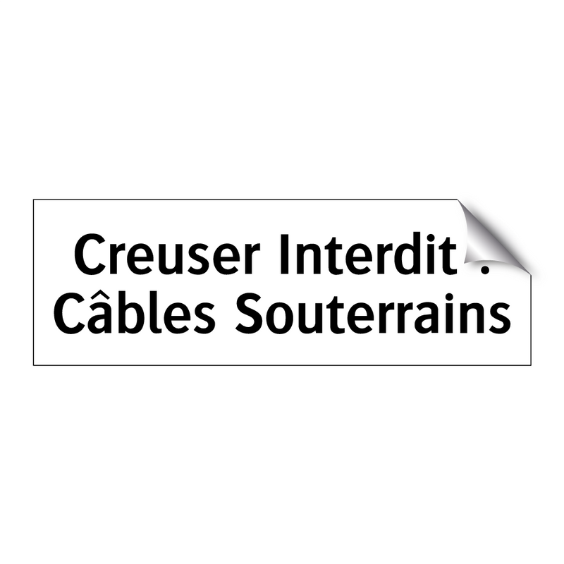 Creuser Interdit : Câbles Souterrains