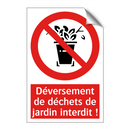 Déversement de déchets de jardin interdit !