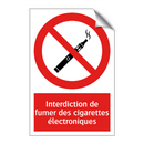 Interdiction de fumer des cigarettes électroniques