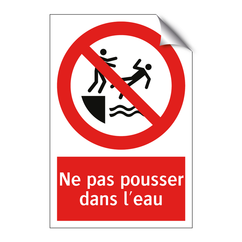 Ne pas pousser dans l'eau