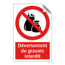 Déversement de gravats interdit