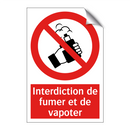 Interdiction de fumer et de vapoter