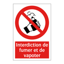 Interdiction de fumer et de vapoter