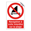 Navigation à voile interdite sur la plage