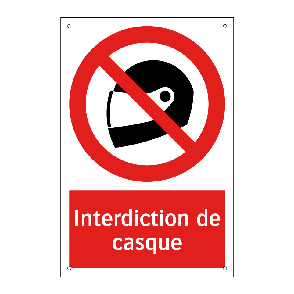 Interdiction de casque