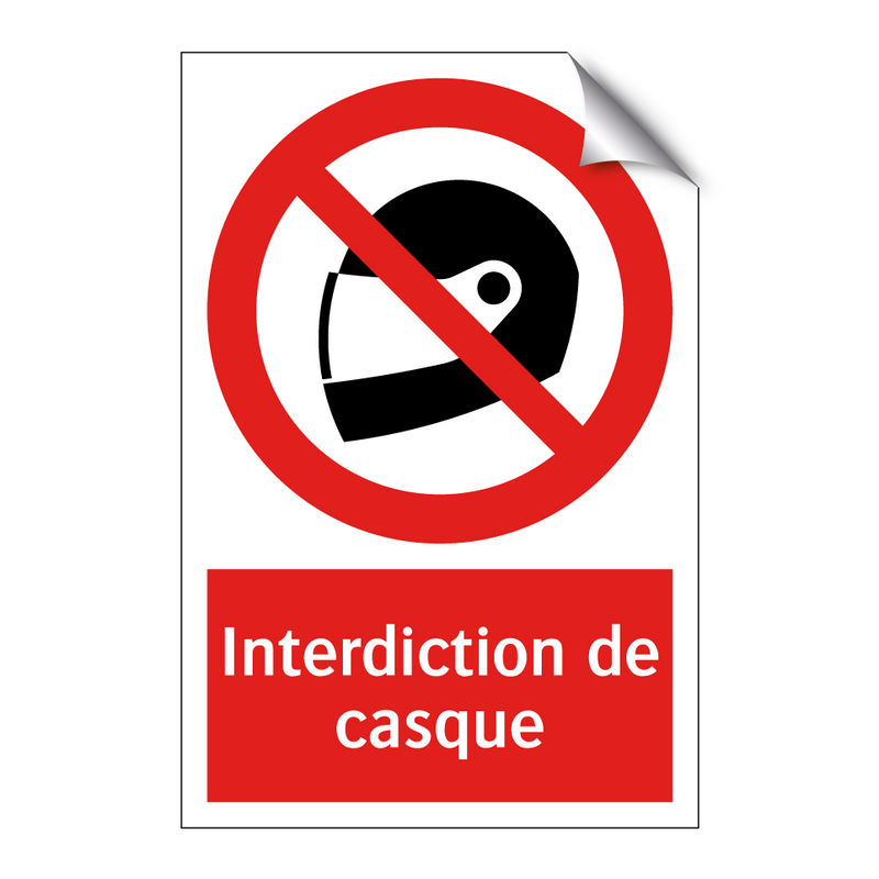 Interdiction de casque