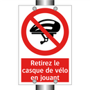 Retirez le casque de vélo en jouant
