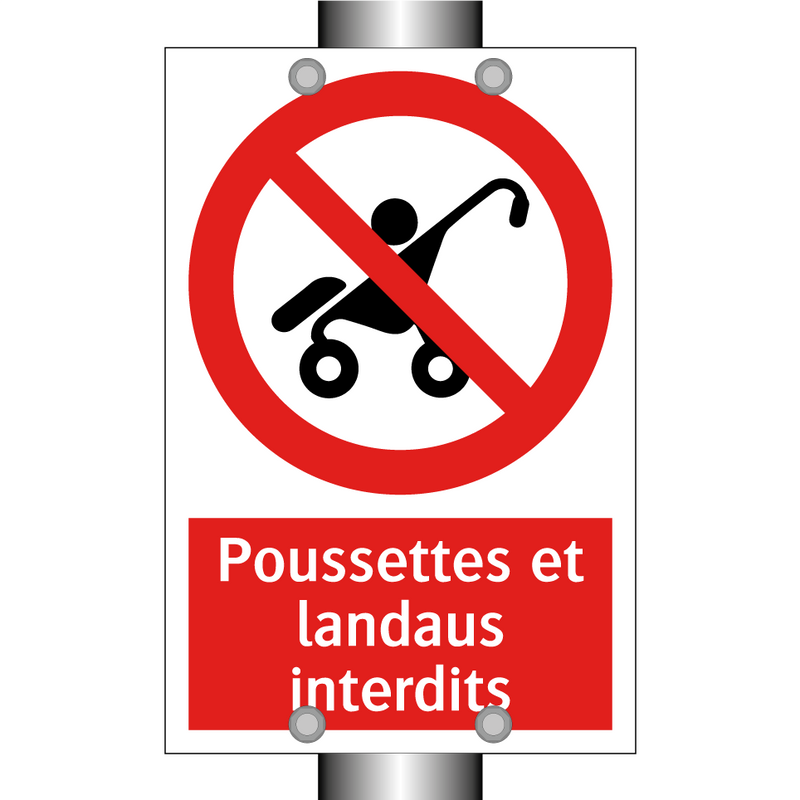 Poussettes et landaus interdits