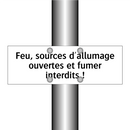 Feu, sources d'allumage ouvertes et fumer interdits !