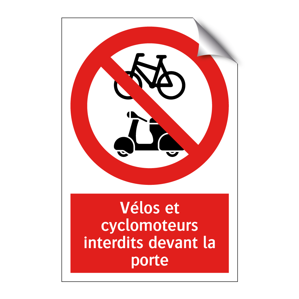 Vélos et cyclomoteurs interdits devant la porte