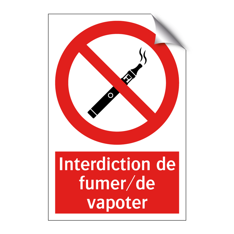 Interdiction de fumer/de vapoter