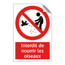 Interdit de nourrir les oiseaux