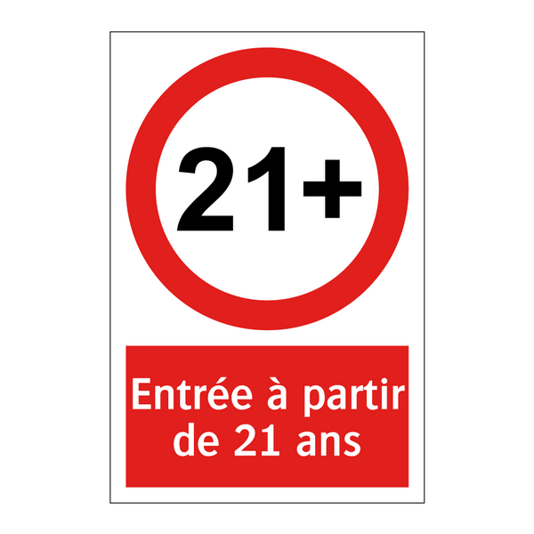 Entrée à partir de 21 ans
