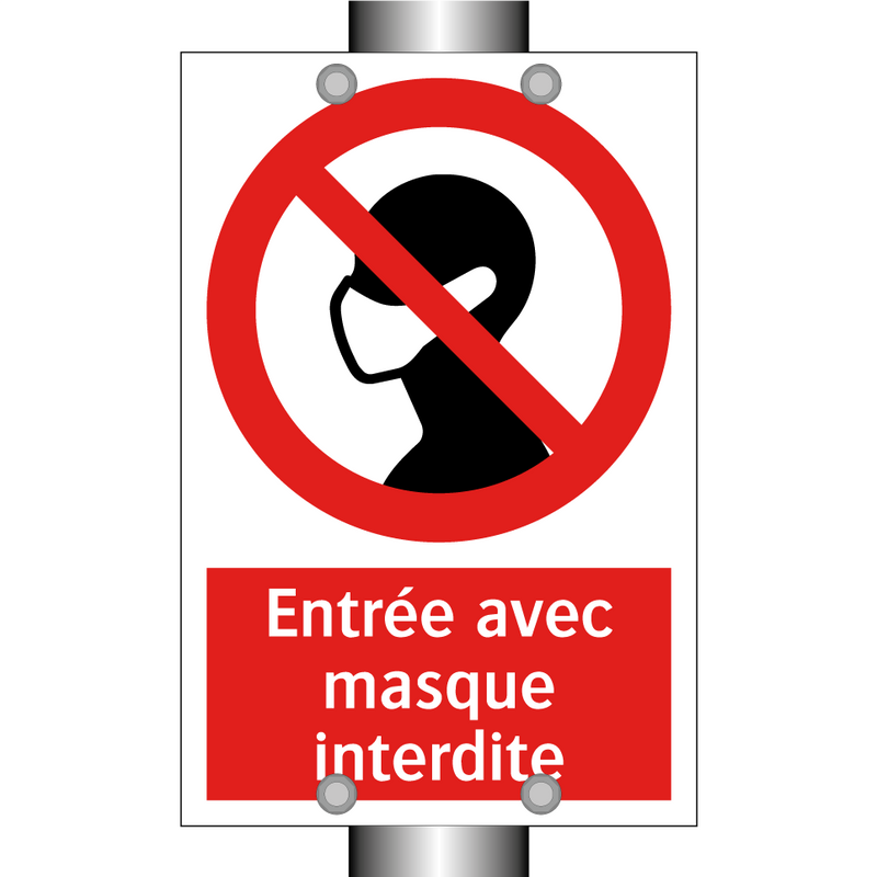 Entrée avec masque interdite