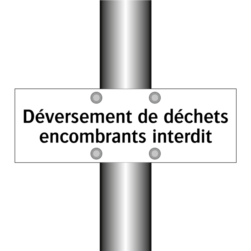 Déversement de déchets encombrants interdit