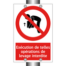 Exécution de telles opérations de levage interdite