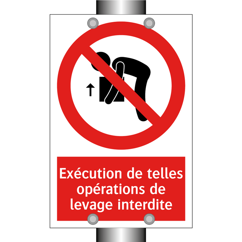 Exécution de telles opérations de levage interdite
