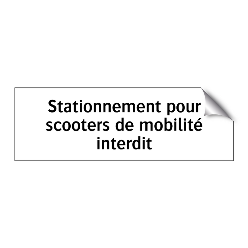 Stationnement pour scooters de mobilité interdit