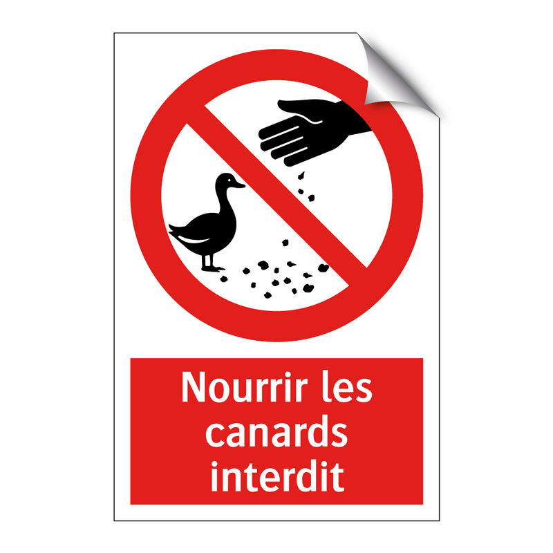Nourrir les canards interdit