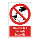 Nourrir les canards interdit