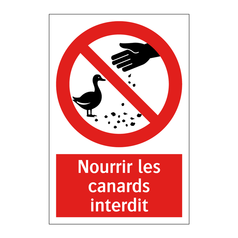 Nourrir les canards interdit