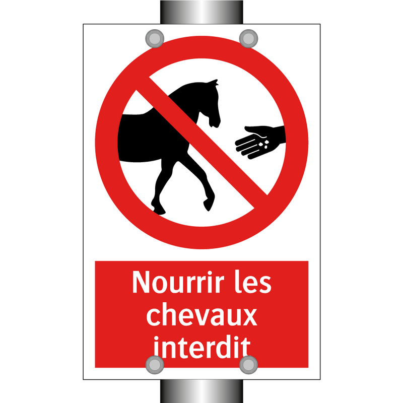 Nourrir les chevaux interdit