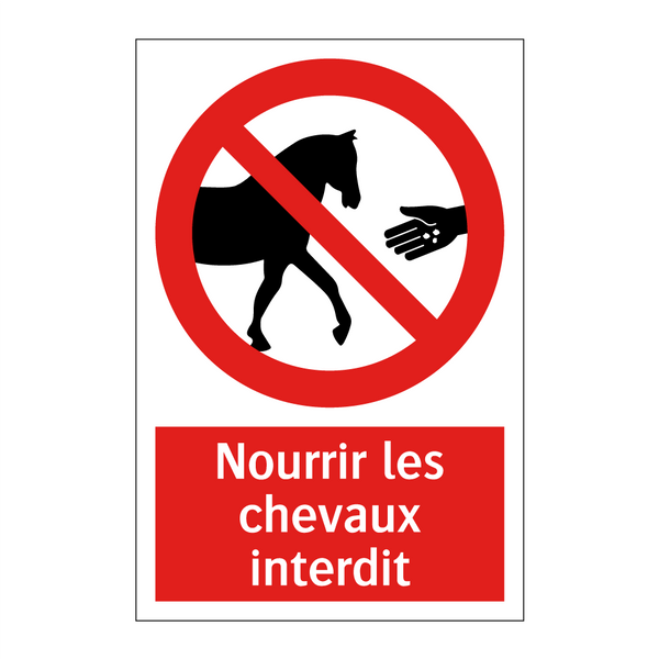 Nourrir les chevaux interdit