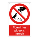Nourrir les pigeons interdit
