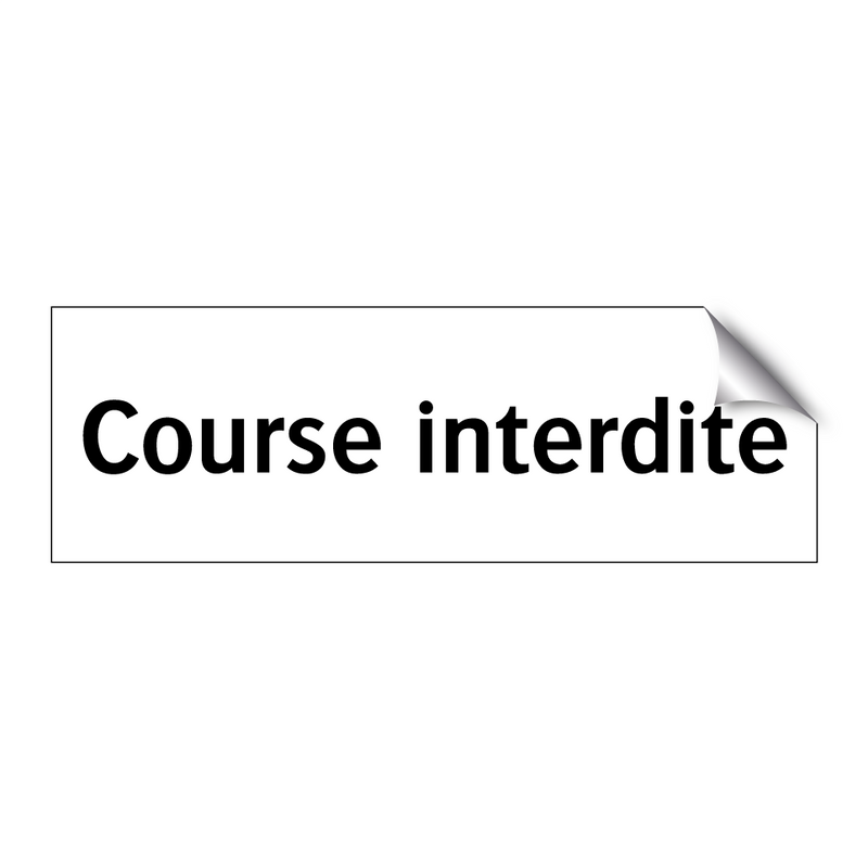 Course interdite