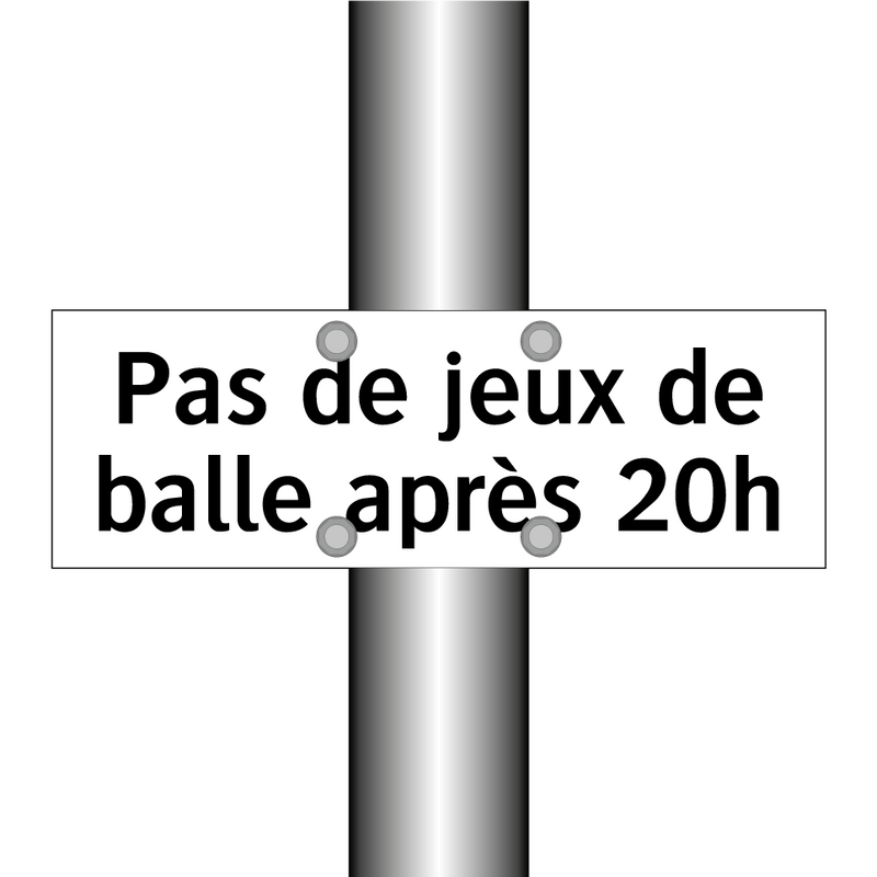 Pas de jeux de balle après 20h
