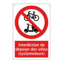Interdiction de déposer des vélos (cyclomoteurs)