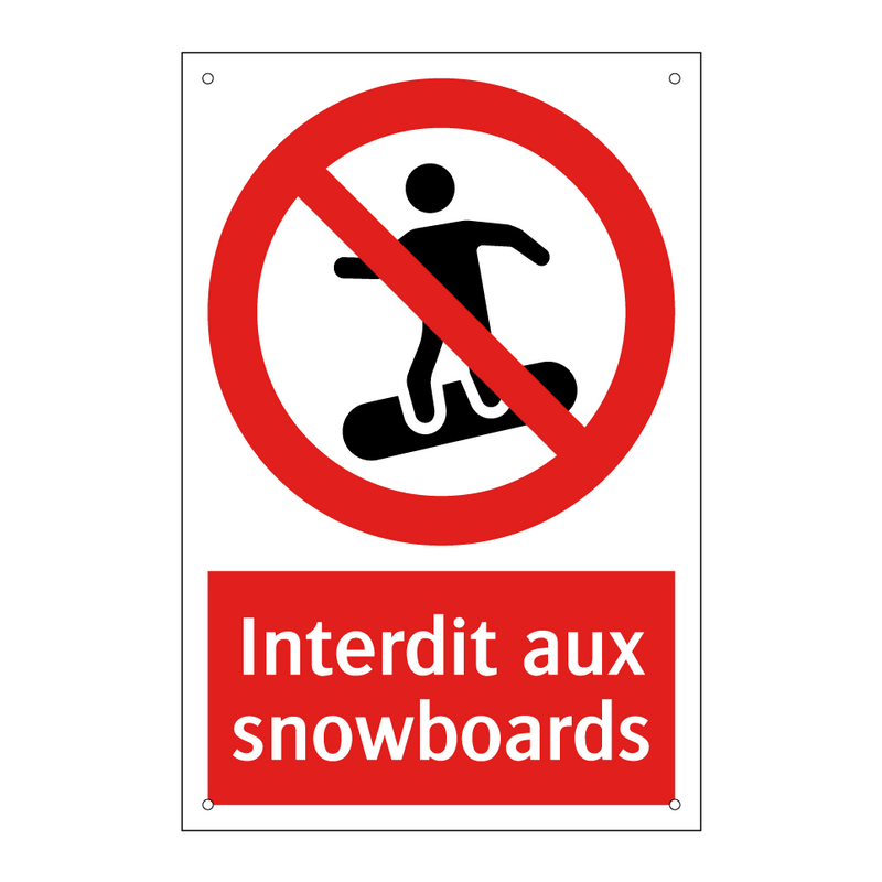 Interdit aux snowboards