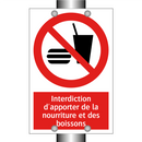 Interdiction d'apporter de la nourriture et des boissons