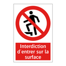 Interdiction d'entrer sur la surface