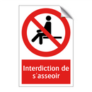 Interdiction de s'asseoir