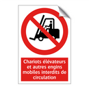 Chariots élévateurs et autres engins mobiles interdits de circulation