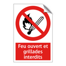 Feu ouvert et grillades interdits
