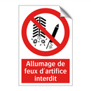 Allumage de feux d'artifice interdit