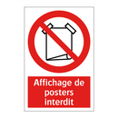 Affichage de posters interdit
