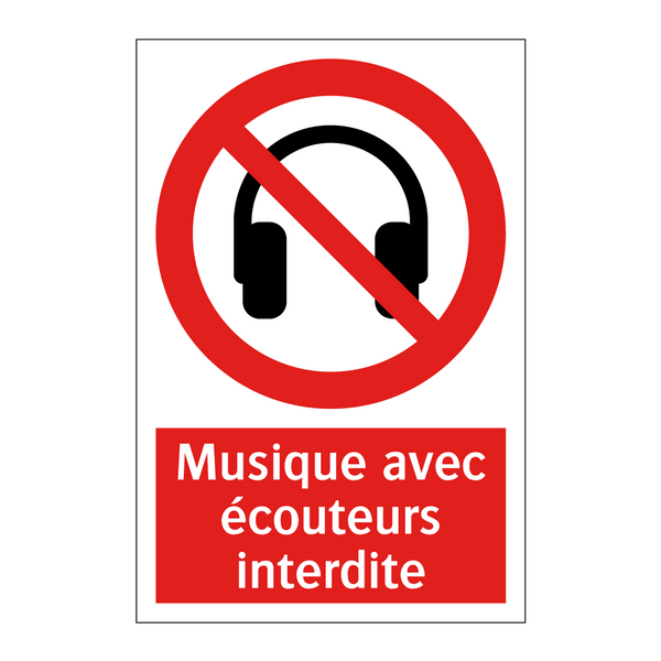 Musique avec écouteurs interdite